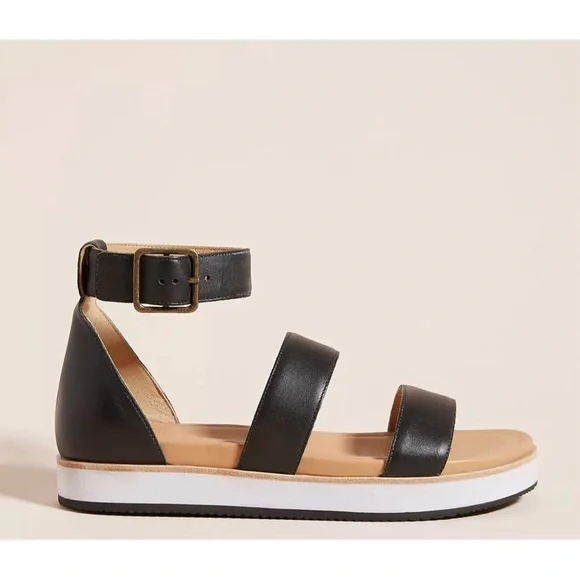 Anthropologie Soludos Cara Black Ankle Strap Sandals NWT Sizes 8, 10 - Picture 2 of 14